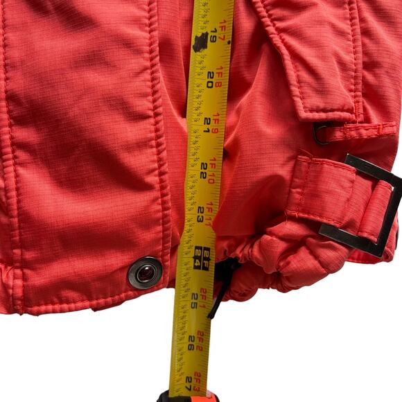 Fox Racing Women's S Full Zip Coat Orange Cheetah Fur Lined Graphic Logo on Side - Picture 13 of 14